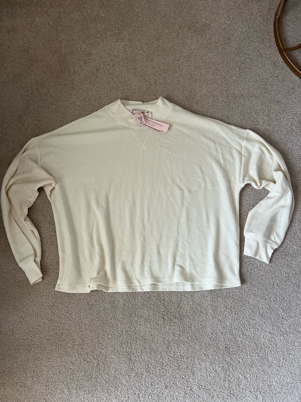Victoria's Secret Waffle-Knit Long Sleeve Lounge Top